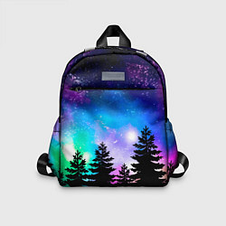 Детский рюкзак Космический лес, елки и звезды