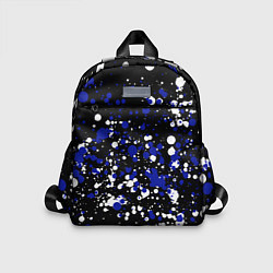 Детский рюкзак Сине-белые капли краски, цвет: 3D-принт