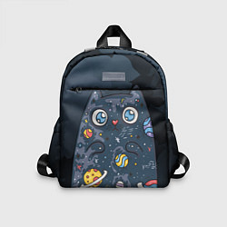 Детский рюкзак Космический кот в планетах, цвет: 3D-принт