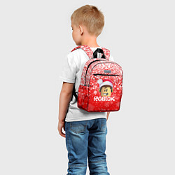 Детский рюкзак ROBLOX НОВОГОДНИЙ SMILE 2022, цвет: 3D-принт — фото 2