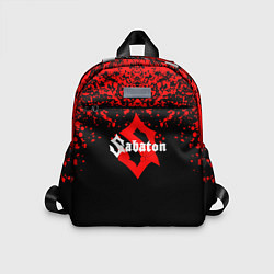 Детский рюкзак Sabaton красные брызги, цвет: 3D-принт