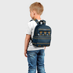 Детский рюкзак Вязаный стиль текстура Тигры, цвет: 3D-принт — фото 2