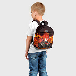 Детский рюкзак ОГНЕННЫЙ ФЕНИКС ДИЛЮК, ГЕНШИН ИМПАКТ, цвет: 3D-принт — фото 2