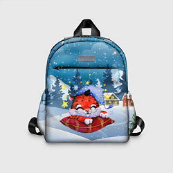 Детский рюкзак Сонный тигренок Новый год, цвет: 3D-принт