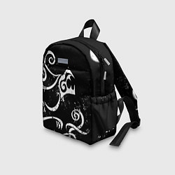 Детский рюкзак ТАТУИРОВКА ДРАКЕНА WHITE AND BLACK, цвет: 3D-принт — фото 2