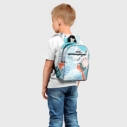 Детский рюкзак Разноцветная абстракция с пальмовыми листами, цвет: 3D-принт — фото 2