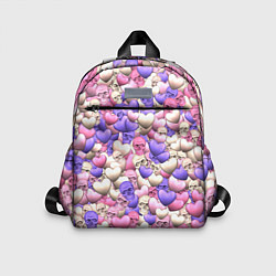 Детский рюкзак Сердечки-черепушки, цвет: 3D-принт