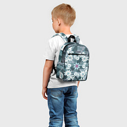 Детский рюкзак Цветы в узоре, цвет: 3D-принт — фото 2