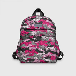 Детский рюкзак Розовый именной камуфляж Женя, цвет: 3D-принт