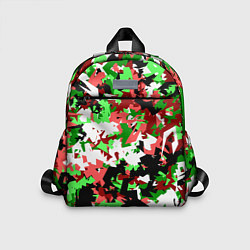 Детский рюкзак Красно-зеленый камуфляж, цвет: 3D-принт