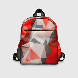 Детский рюкзак Красно-серая геометрия, цвет: 3D-принт