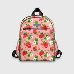 Детский рюкзак Клубника паттерн, цвет: 3D-принт