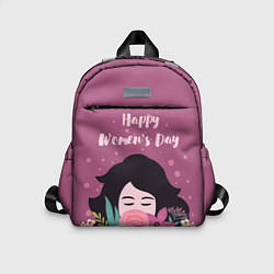 Детский рюкзак Happy Womens Day, цвет: 3D-принт
