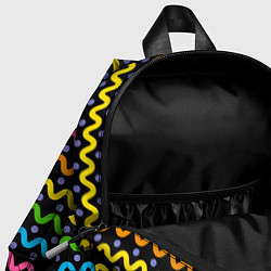 Детский рюкзак Разноцветные волнистые линии, цвет: 3D-принт — фото 2