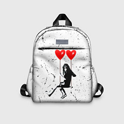Детский рюкзак BANKSY БЭНКСИ девочка на качелях с сердцами