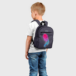 Детский рюкзак Медуза Градиент Неон, цвет: 3D-принт — фото 2