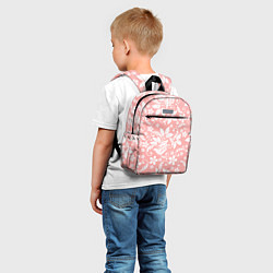 Детский рюкзак Белый цветочный узор, цвет: 3D-принт — фото 2