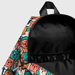 Детский рюкзак Милые Разноцветные Котики, цвет: 3D-принт — фото 2