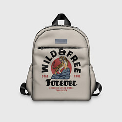 Детский рюкзак Дикий тигр на скале