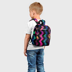 Детский рюкзак Геометрический паттерн Neon, цвет: 3D-принт — фото 2