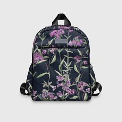 Детский рюкзак Цветы Фиолетовые, цвет: 3D-принт