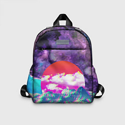 Детский рюкзак Закат красного солнца Импрессионизм Горы Neon, цвет: 3D-принт
