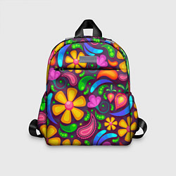 Детский рюкзак РАСПИСНЫЕ ЦВЕТЫ PAINTED FLOWERS, цвет: 3D-принт