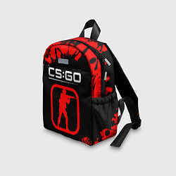 Детский рюкзак CS:GO лого с линиями и спецназом, цвет: 3D-принт — фото 2