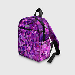 Детский рюкзак ФИОЛЕТОВЫЕ КРИСТАЛЛЫ, цвет: 3D-принт — фото 2