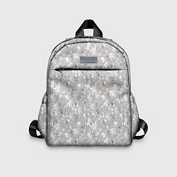 Детский рюкзак Белые объемные узоры, цвет: 3D-принт