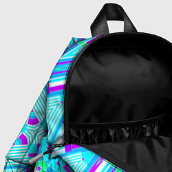 Детский рюкзак Геометрический орнамент в голубых тонах, цвет: 3D-принт — фото 2