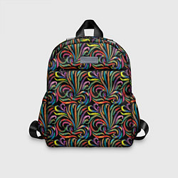 Детский рюкзак Разноцветные яркие узоры, цвет: 3D-принт