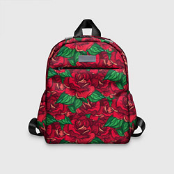 Детский рюкзак Цветы Много Красных Роз, цвет: 3D-принт