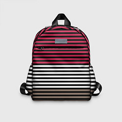Детский рюкзак Красно-коричневый полосатый узор