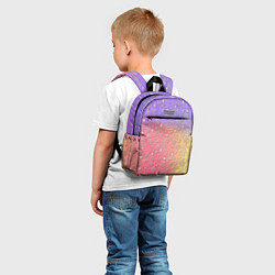 Детский рюкзак Белые цветы на цветном фоне, цвет: 3D-принт — фото 2