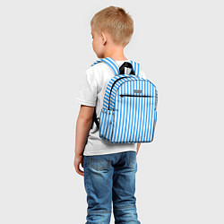 Детский рюкзак ПОЛОСКИ СИНИЕ, цвет: 3D-принт — фото 2