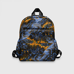 Детский рюкзак Оранжево-Синяя Вулканическая Лава, цвет: 3D-принт