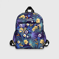 Детский рюкзак Цветы Фиолетовые Гибискусы, цвет: 3D-принт
