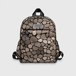 Детский рюкзак Черно-коричневая текстура камня
