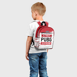 Детский рюкзак PUBG: красные таблички Best Player и Ultimate, цвет: 3D-принт — фото 2