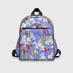 Детский рюкзак Цветы Белые Лилии и Красные Тигридии, цвет: 3D-принт