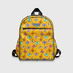 Детский рюкзак Цветные котики и лапки, цвет: 3D-принт