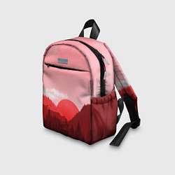 Детский рюкзак Закат в горах в розовых тонах, цвет: 3D-принт — фото 2