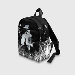 Детский рюкзак Белый Неон над лесом White Neon, цвет: 3D-принт — фото 2