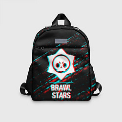 Детский рюкзак Brawl Stars в стиле Glitch Баги Графики на темном, цвет: 3D-принт
