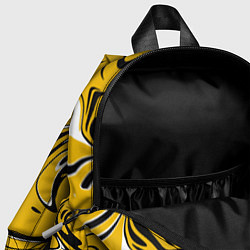 Детский рюкзак Черно-желтые разводы, цвет: 3D-принт — фото 2