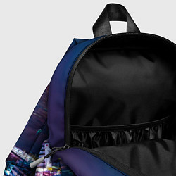 Детский рюкзак Неоновый город и мост - Синий, цвет: 3D-принт — фото 2