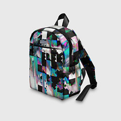 Детский рюкзак Glitch Abstract squares Глитч Абстрактные квадраты, цвет: 3D-принт — фото 2