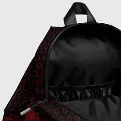 Детский рюкзак Символ The Witcher и краска вокруг на темном фоне, цвет: 3D-принт — фото 2