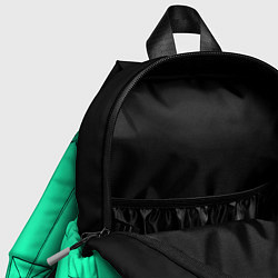 Детский рюкзак Черные кружева на ярком неоновом зеленом фоне lace, цвет: 3D-принт — фото 2